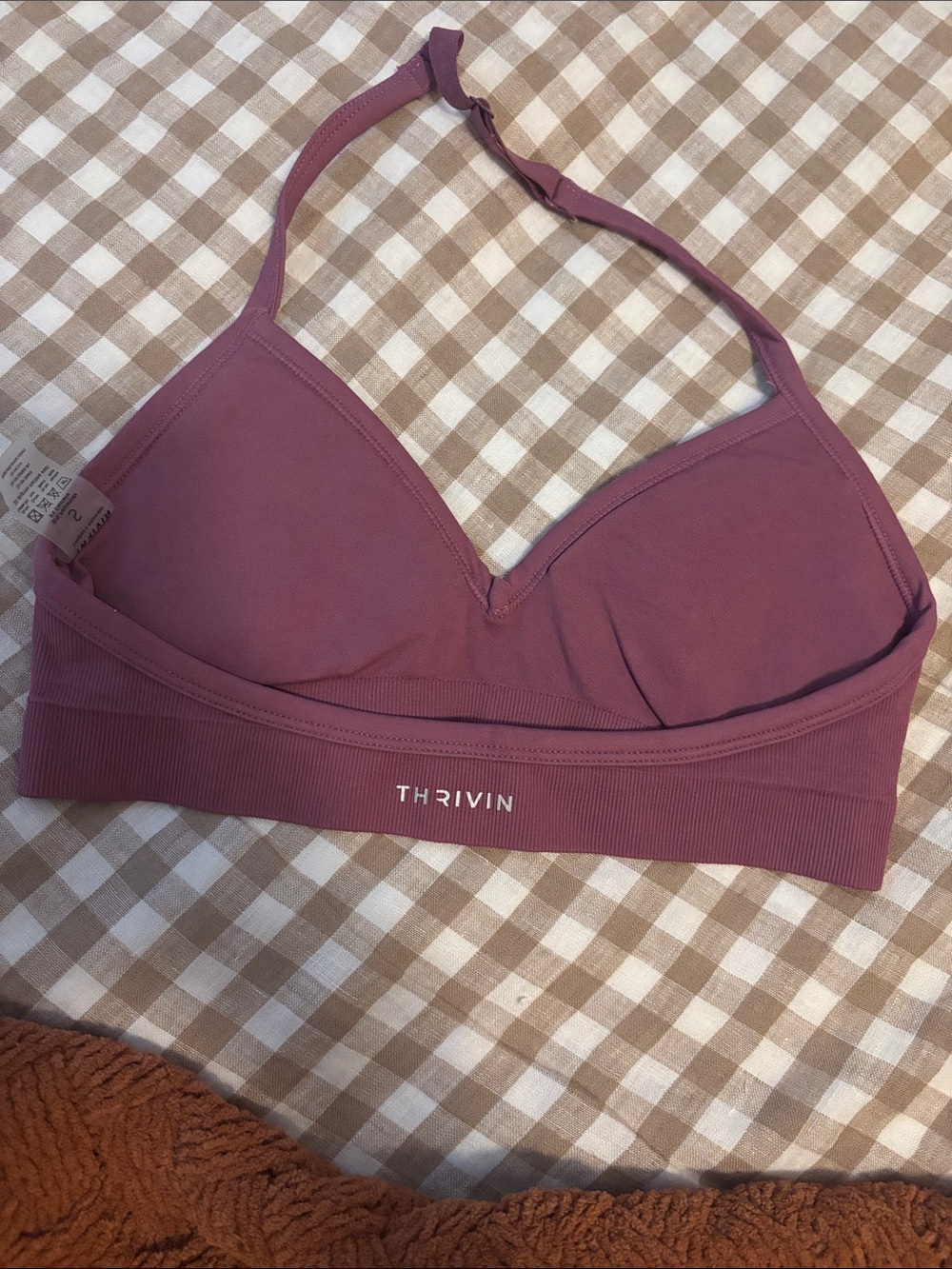 Mauve Wireless Light-Support Bralette